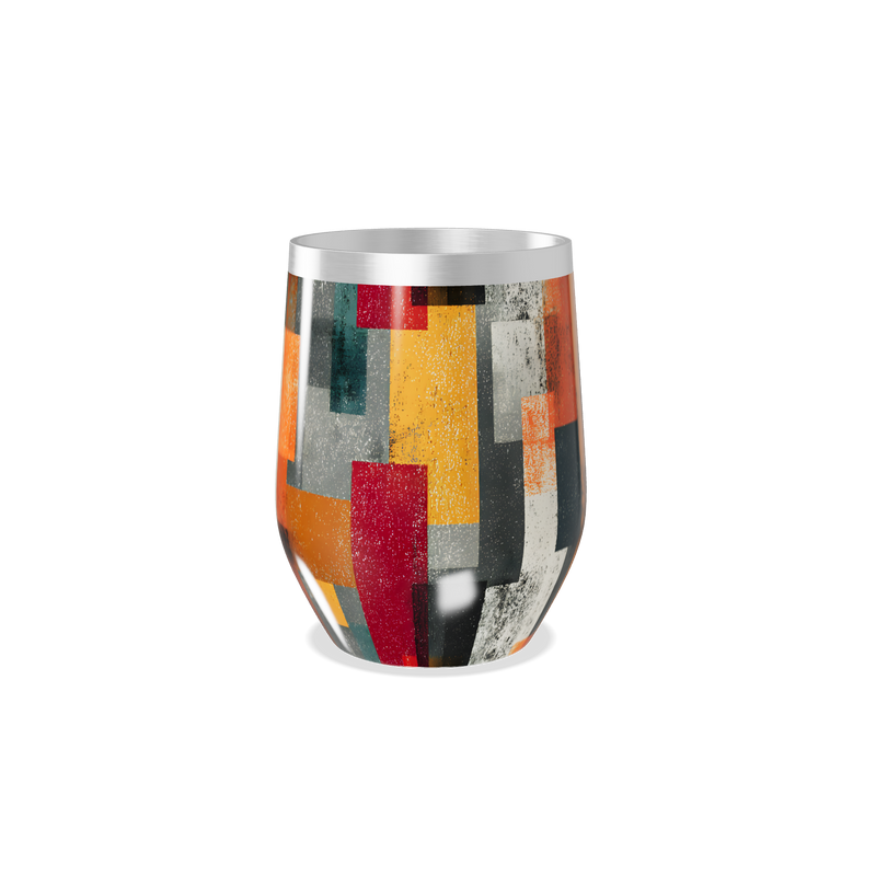 Copo Térmico Slim - Estampa Geométrica Colorida