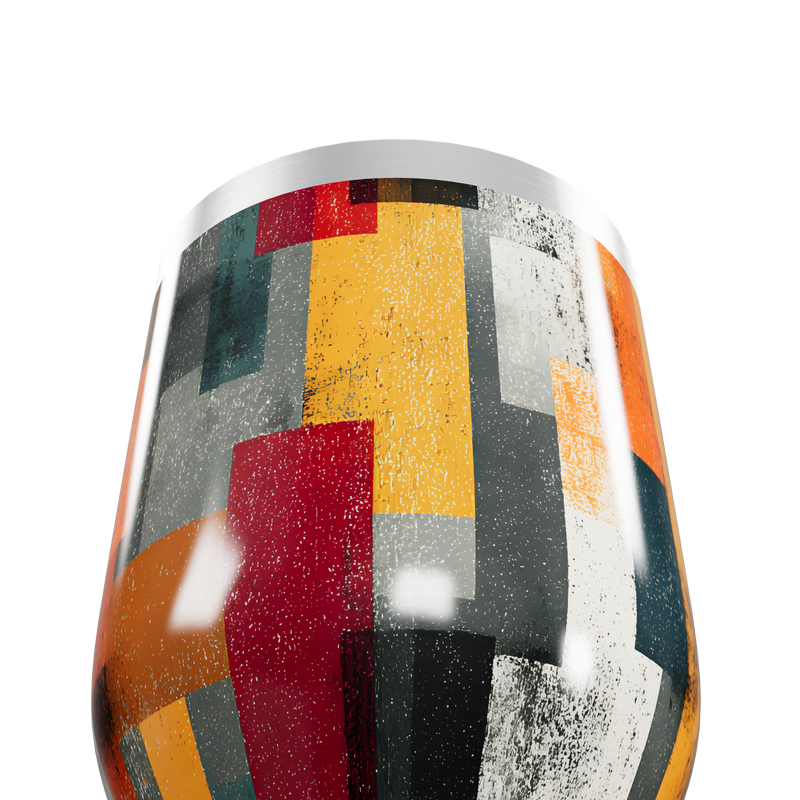 Copo Térmico Slim - Estampa Geométrica Colorida