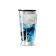 Copo Térmico - Estampa Artística Azul