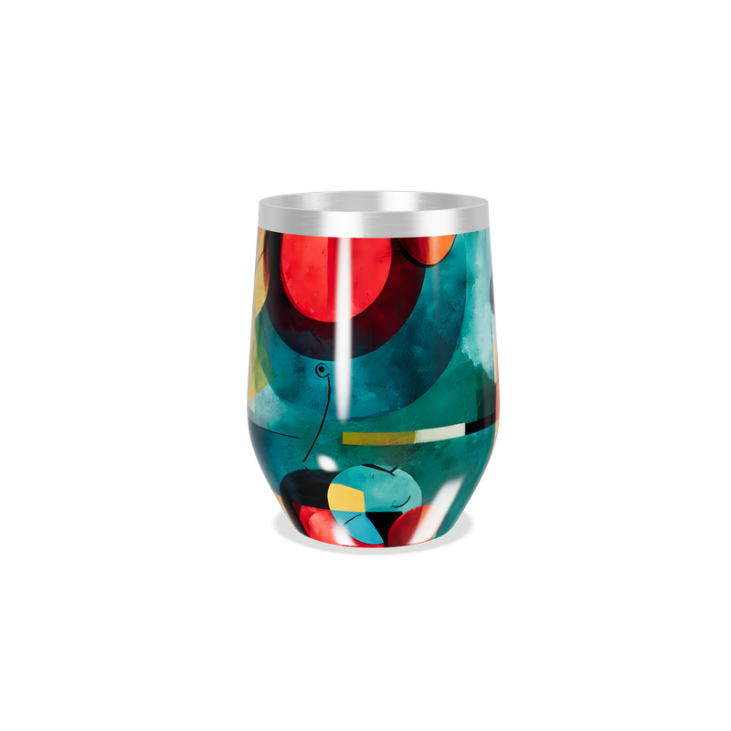 Copo Térmico Slim - Design Abstrato Colorido