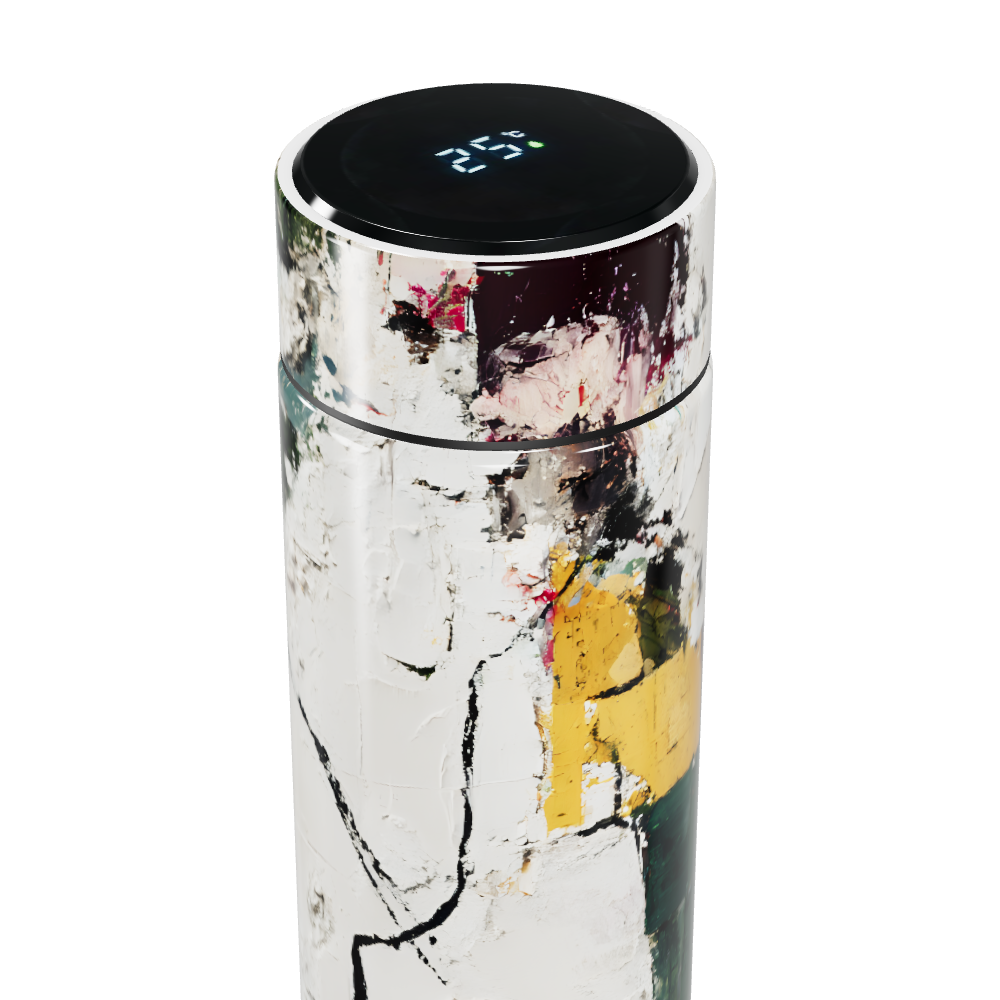 Garrafa Térmica Touch - Estampa Abstrata Colorida