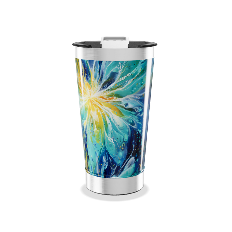 Copo Térmico - Estampa Abstrata Colorida