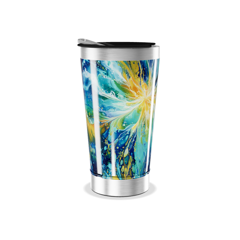 Copo Térmico - Estampa Abstrata Colorida