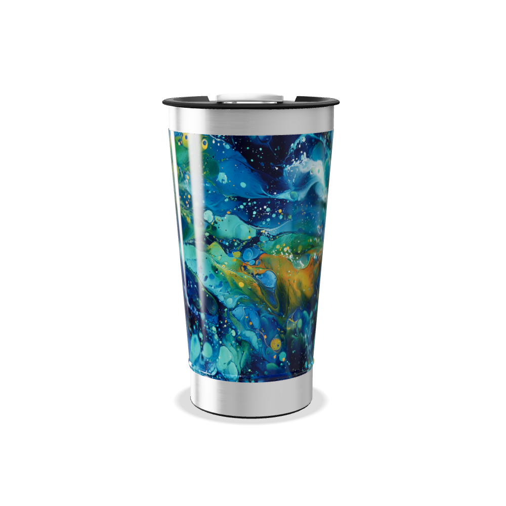 Copo Térmico - Estampa Abstrata Colorida