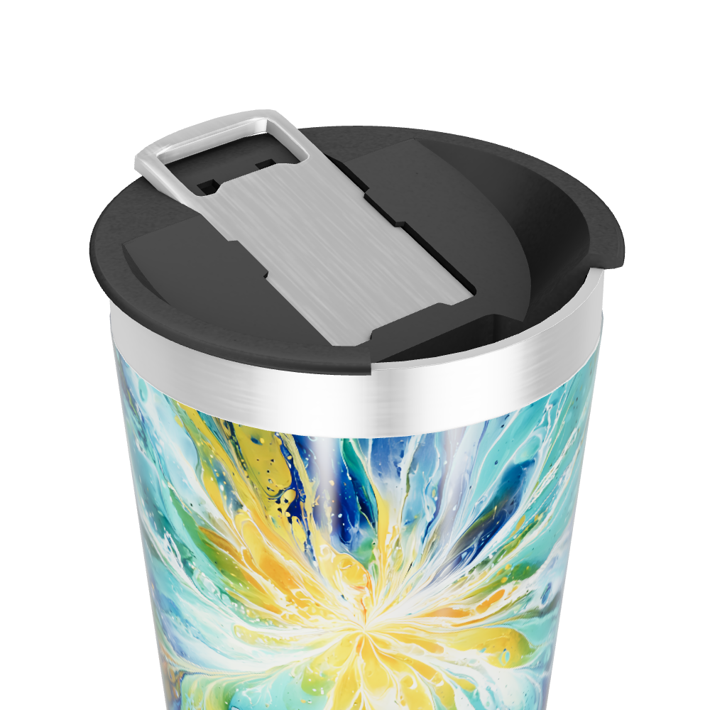 Copo Térmico - Estampa Abstrata Colorida