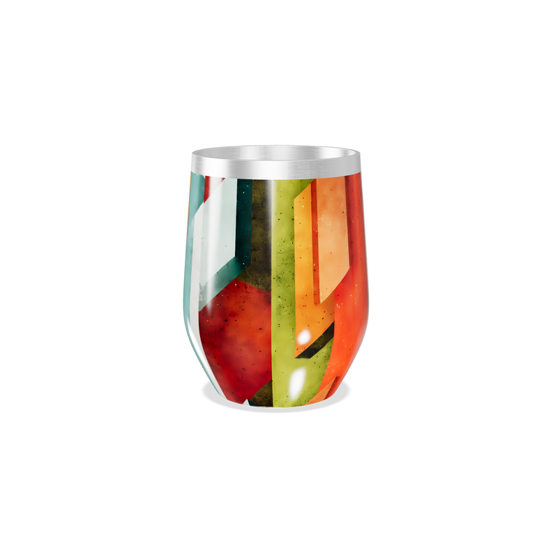 Copo Térmico Slim - Estampa Geométrica Colorida