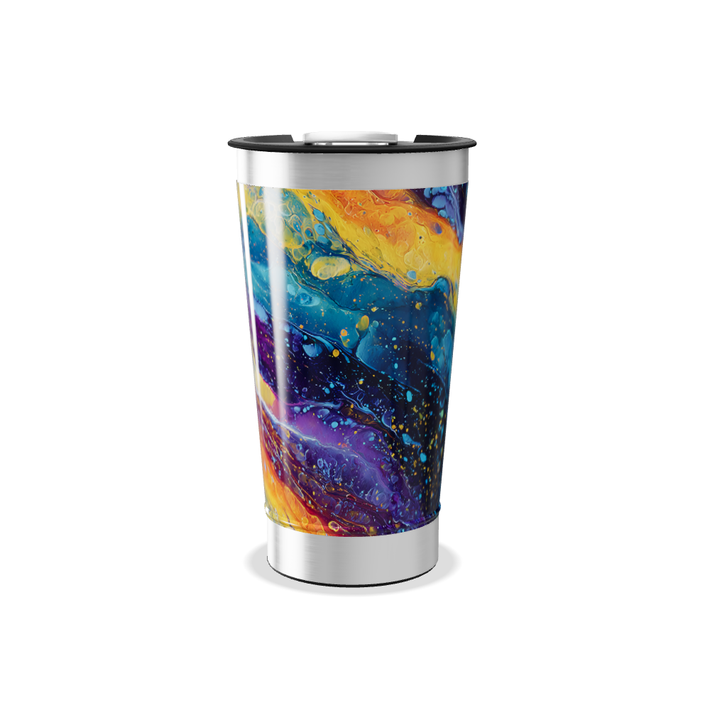 Copo Térmico - Estampa Abstrata Colorida