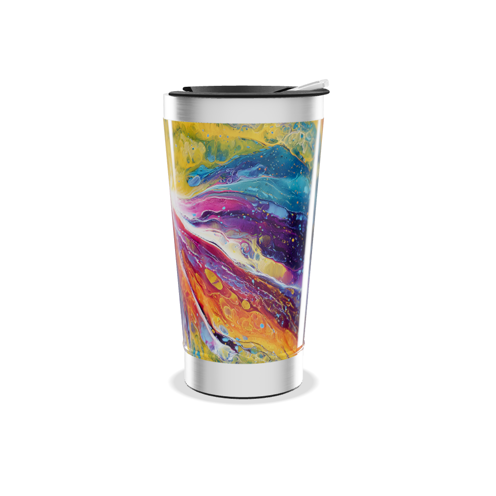 Copo Térmico - Estampa Abstrata Colorida