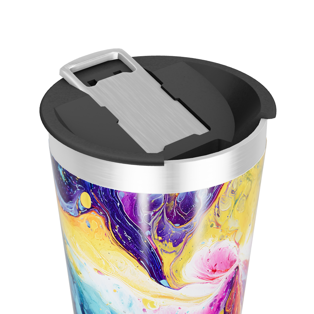 Copo Térmico - Estampa Abstrata Colorida