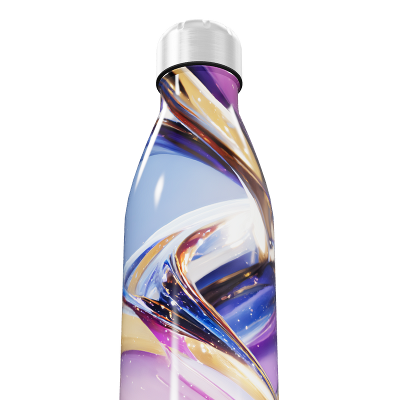 Garrafa Inox - Estampa Colorida Abstrata