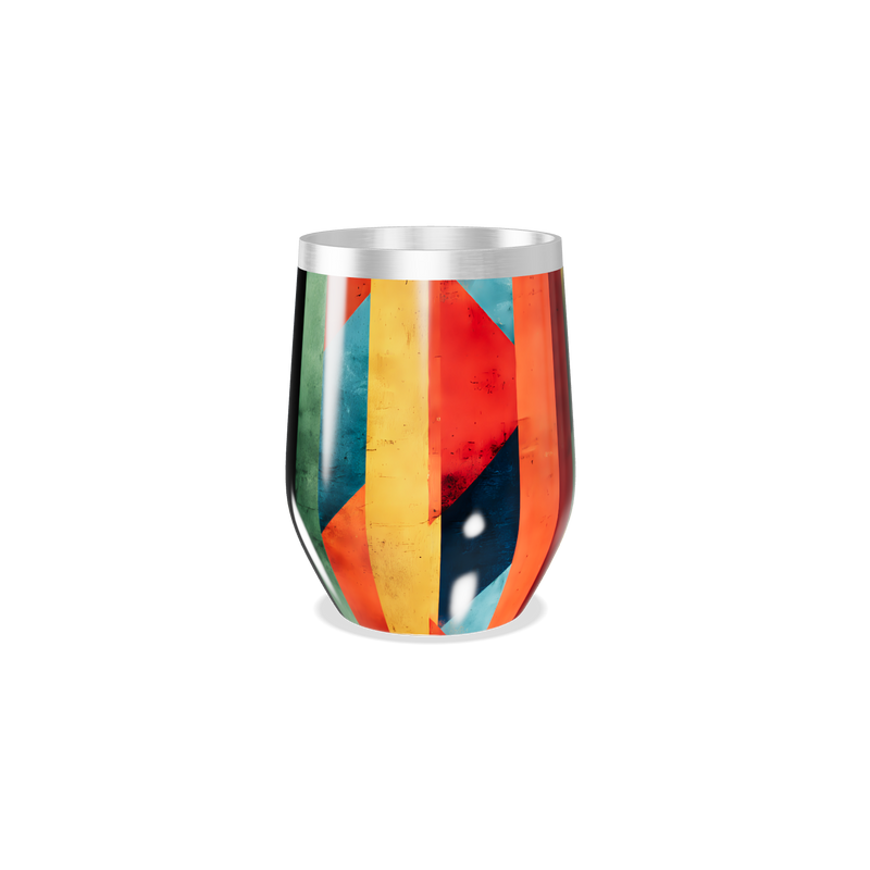 Copo Térmico Slim - Estampa Geométrica Colorida