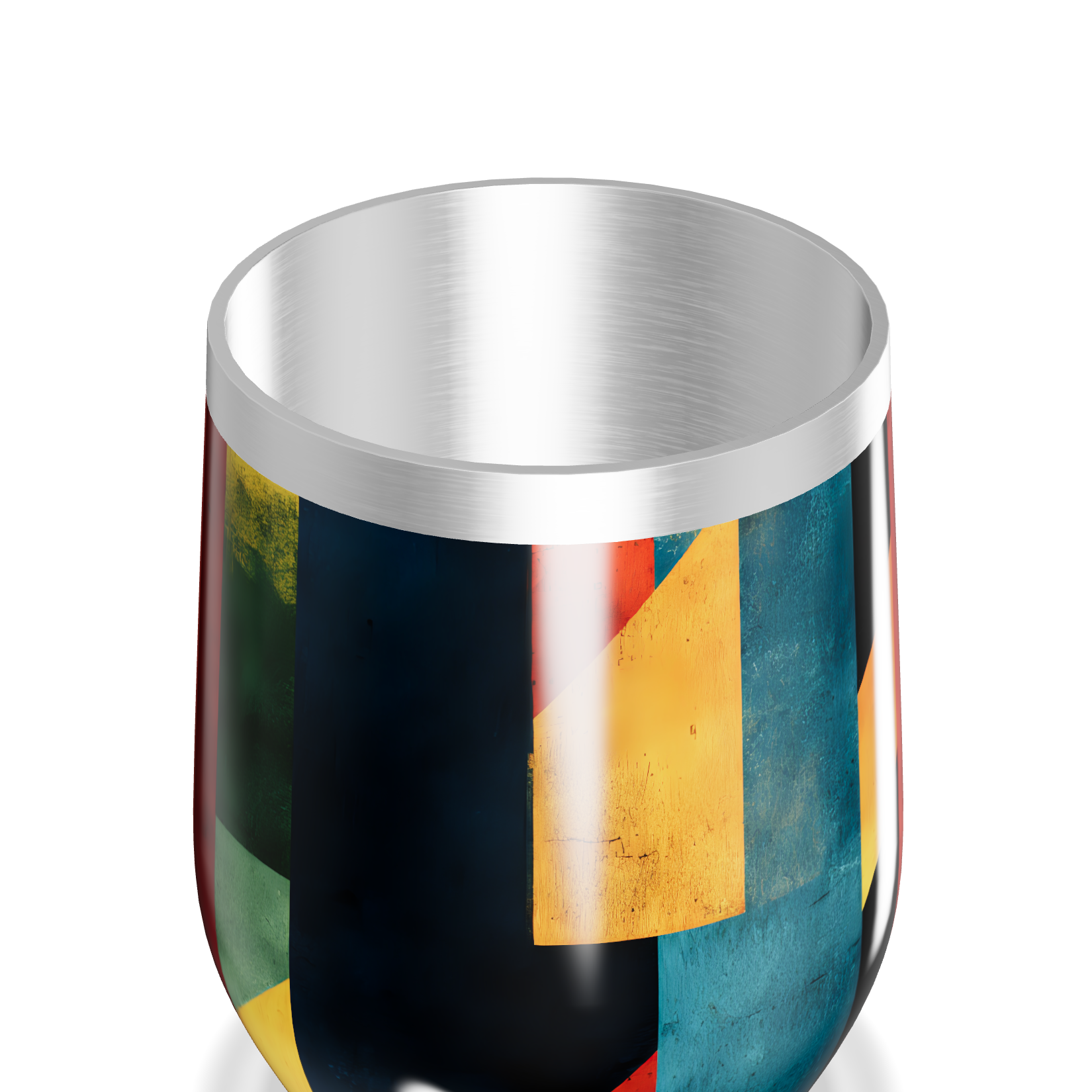 Copo Térmico Slim - Estampa Geométrica Colorida