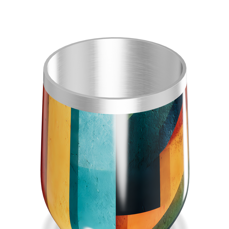 Copo Térmico Slim - Colorido Geométrico Inox