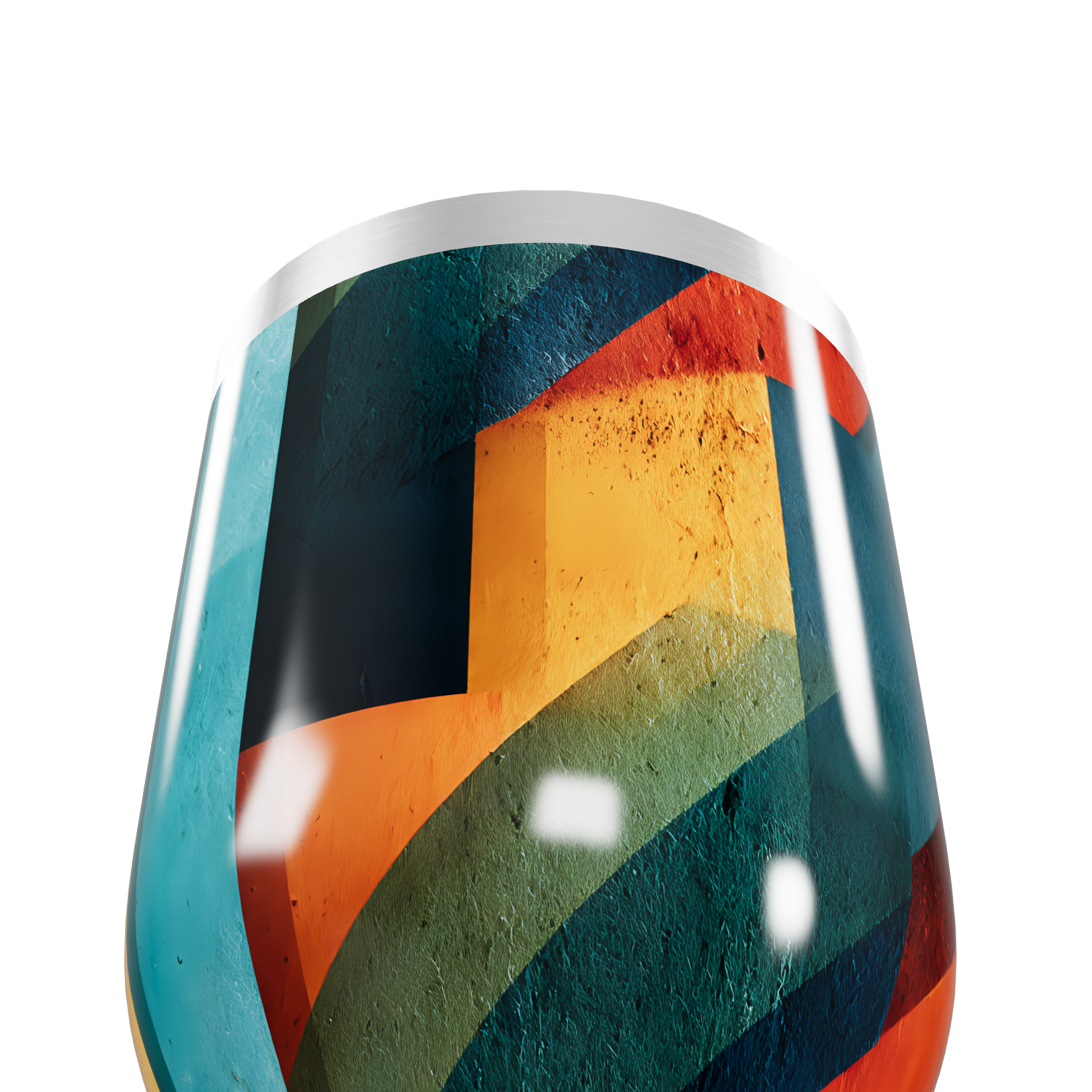 Copo Térmico Slim - Colorido Geométrico Inox