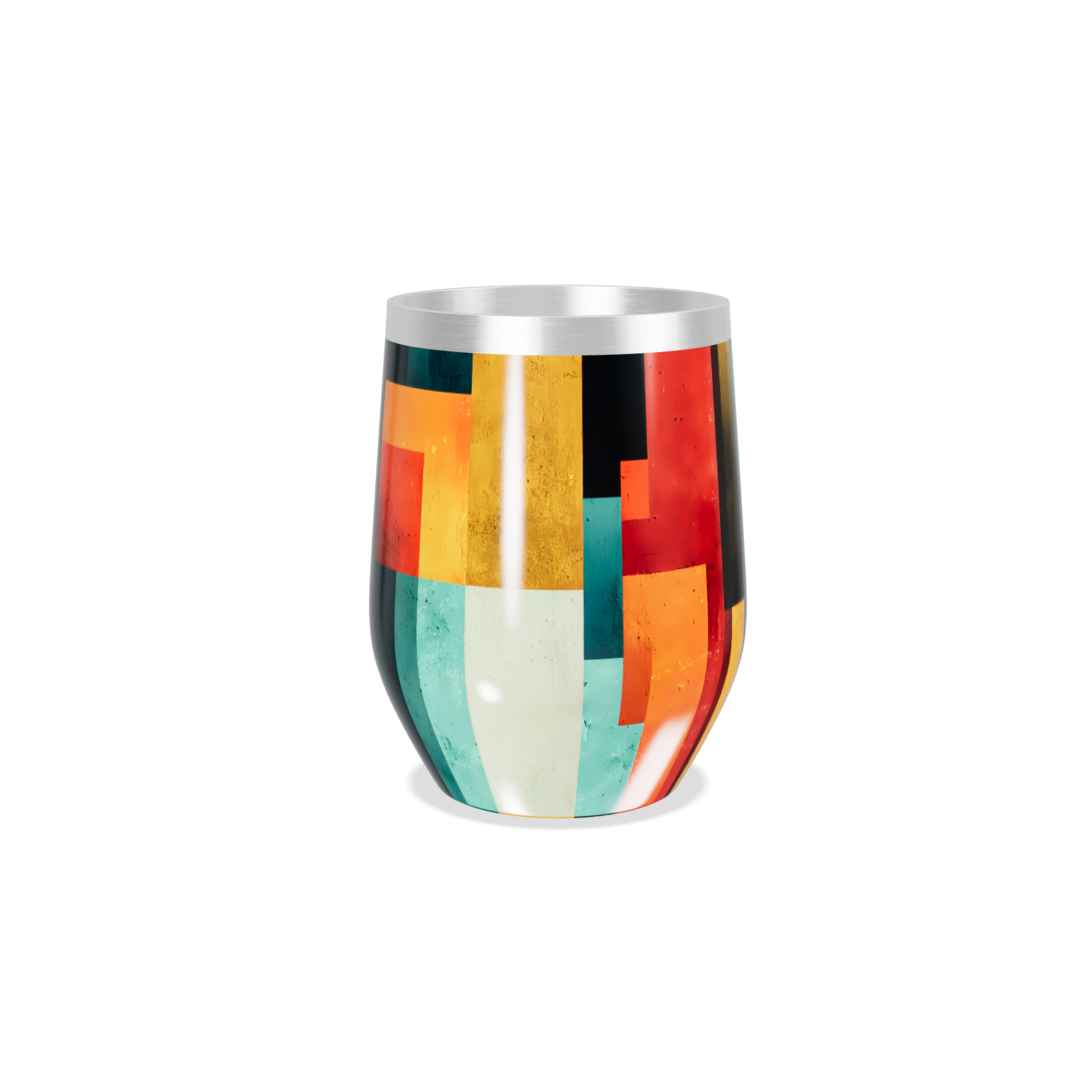 Copo Térmico Slim - Listrado Colorido Inox