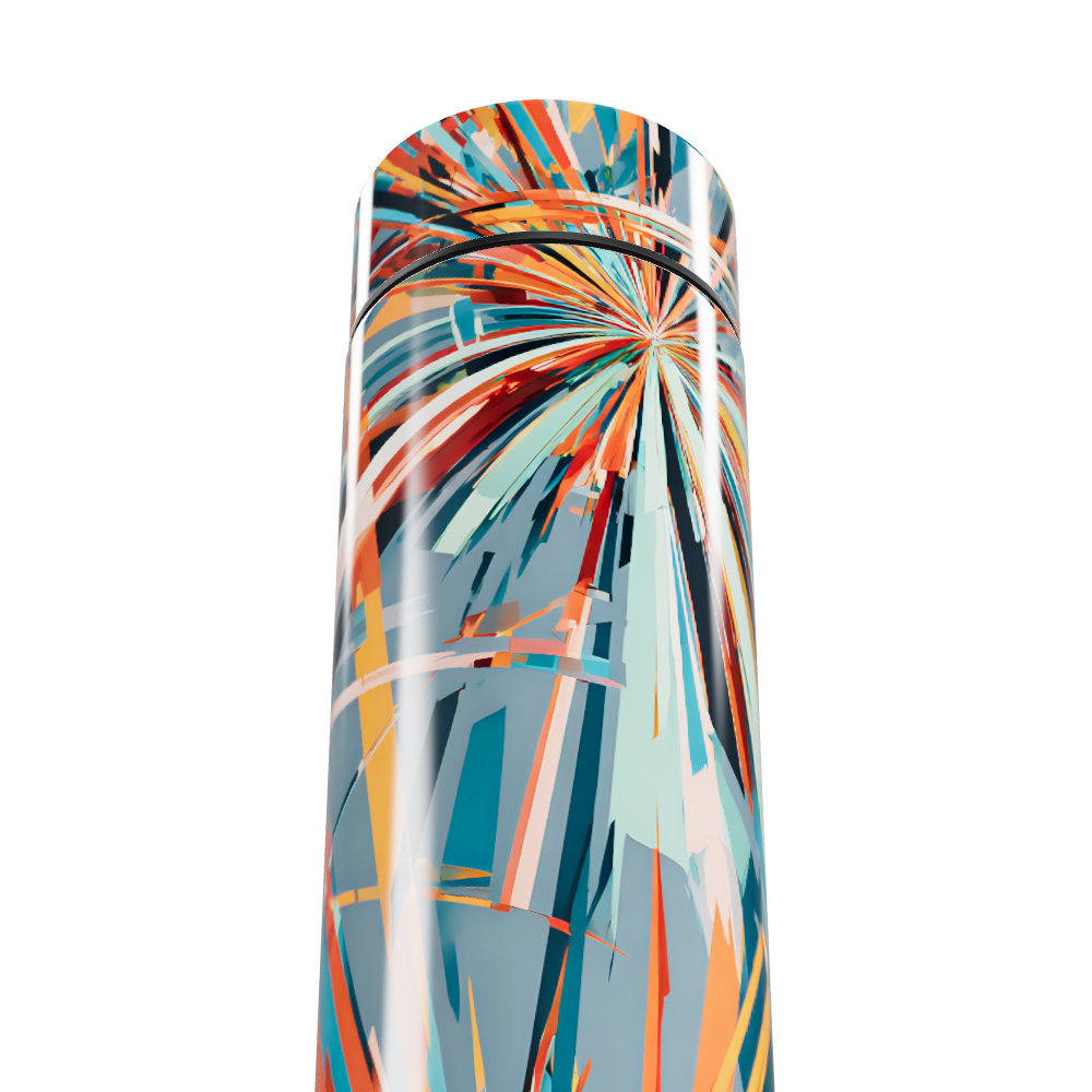 Garrafa Térmica Touch - Estampa Colorida Abstrata