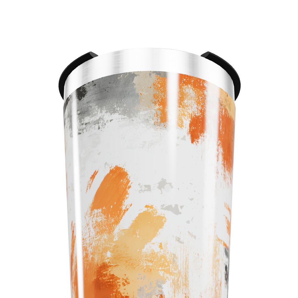 Copo Térmico - Estampa Abstrata Laranja