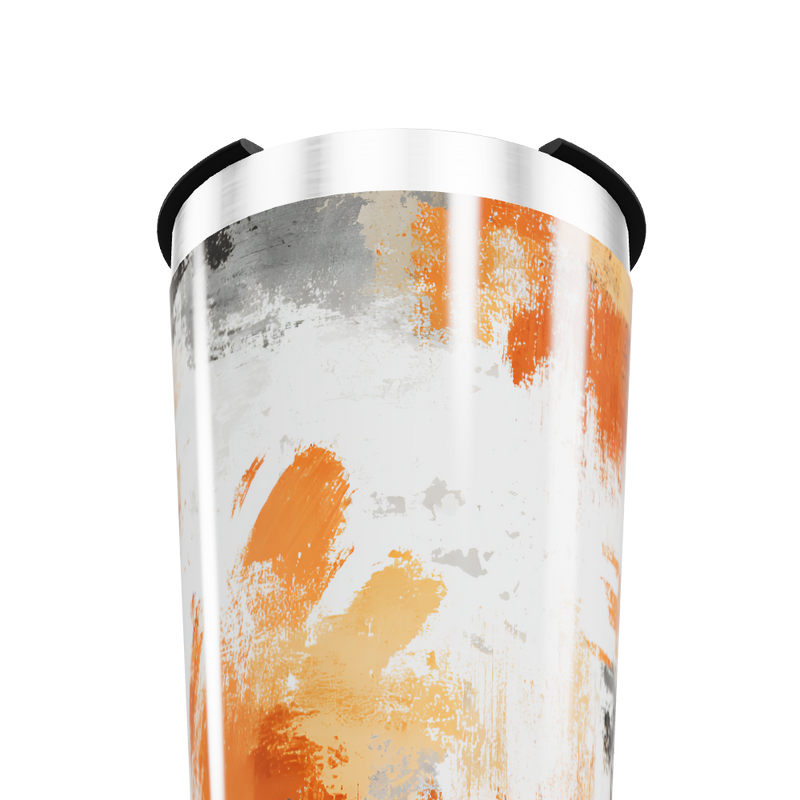 Copo Térmico - Estampa Abstrata Laranja