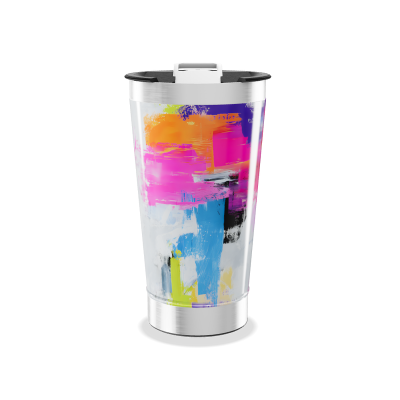 Copo Térmico - Estampa Abstrata Colorida