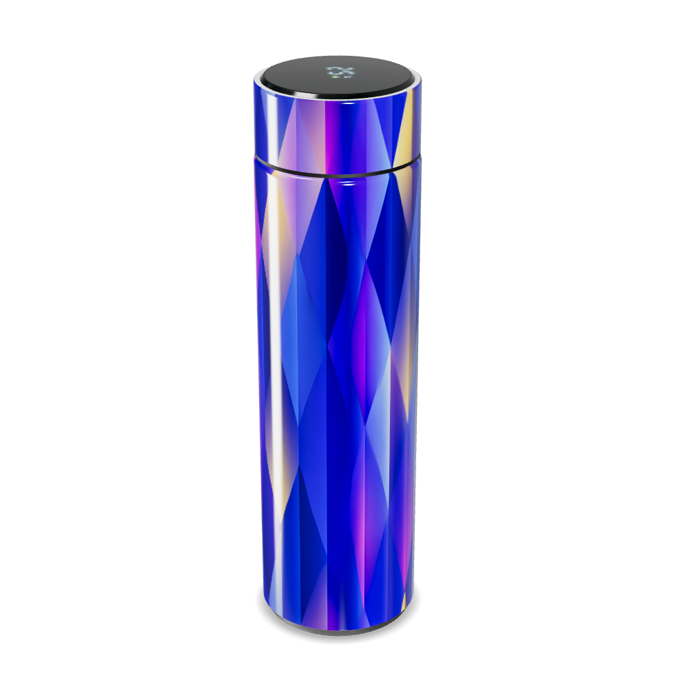 Garrafa Térmica Touch - Aço Inox Azul Geométrica