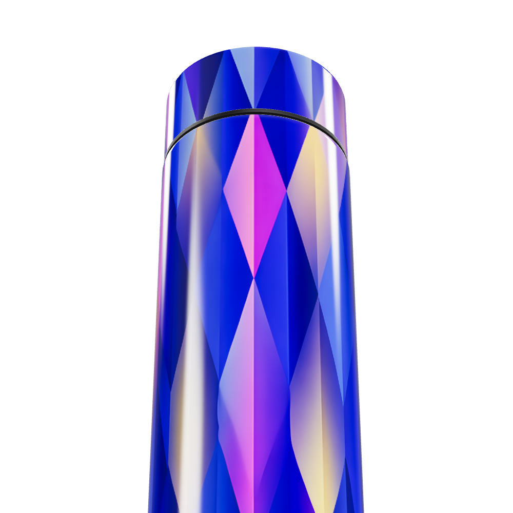 Garrafa Térmica Touch - Aço Inox Azul Geométrica