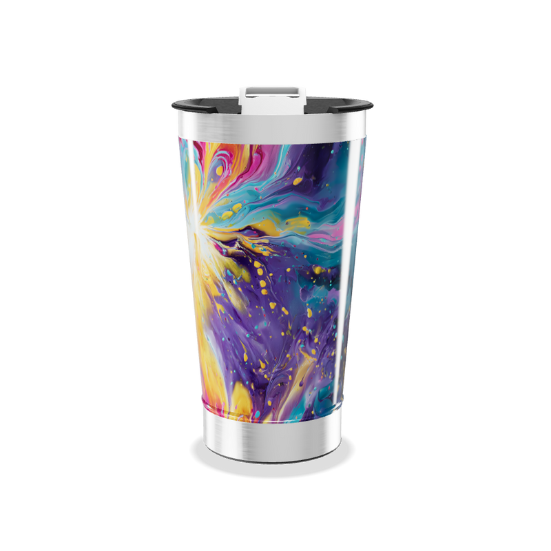 Copo Térmico - Estampa Abstrata Colorida