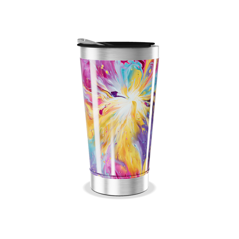 Copo Térmico - Estampa Abstrata Colorida