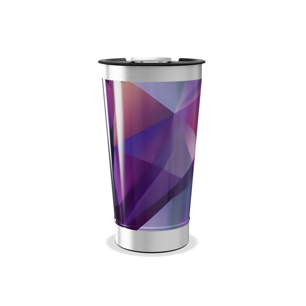 Copo Térmico - Geométrico Roxo Inox