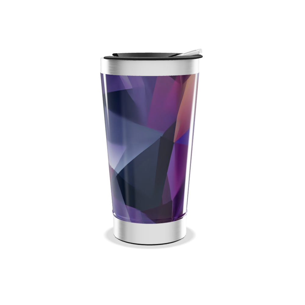 Copo Térmico - Geométrico Roxo Inox