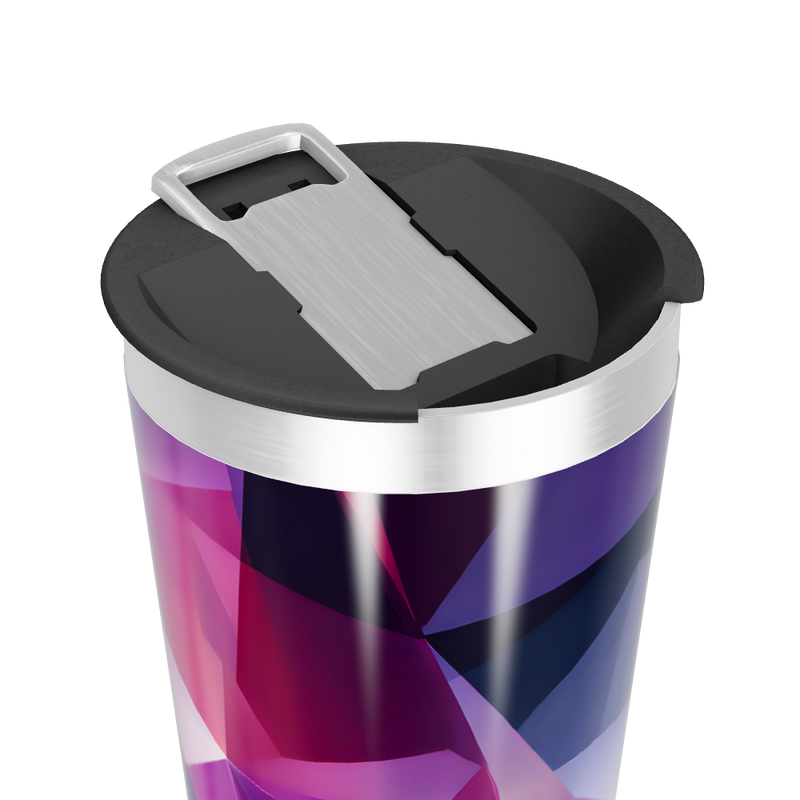 Copo Térmico - Geométrico Roxo Inox