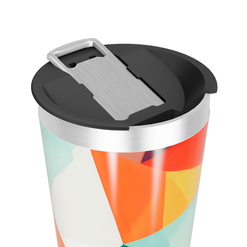 Copo Térmico - Geométrico Colorido Inox
