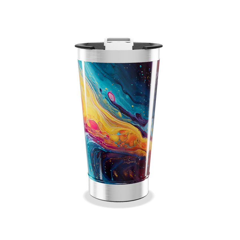 Copo Térmico - Estampa Abstrata Colorida