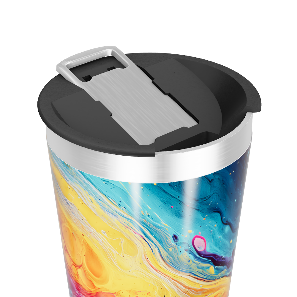 Copo Térmico - Estampa Abstrata Colorida