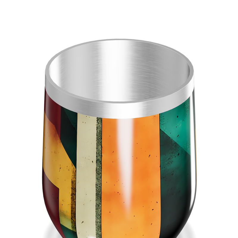 Copo Térmico Slim - Estampa Geométrica Colorida