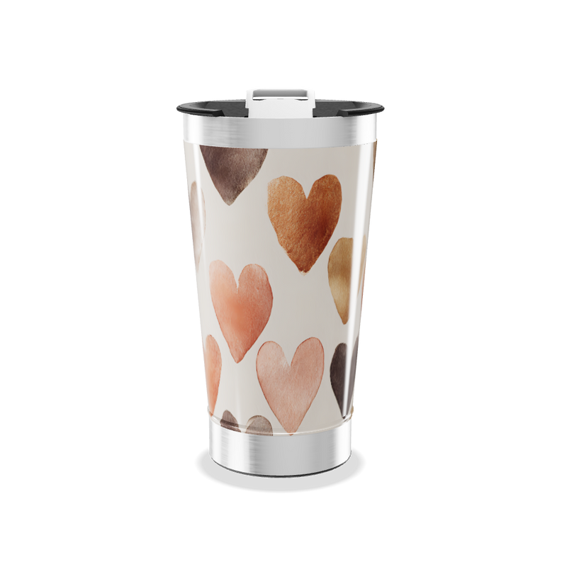 Copo Térmico - Estampa Corações