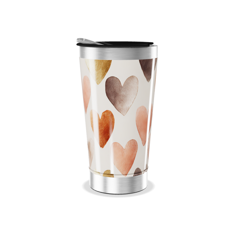 Copo Térmico - Estampa Corações
