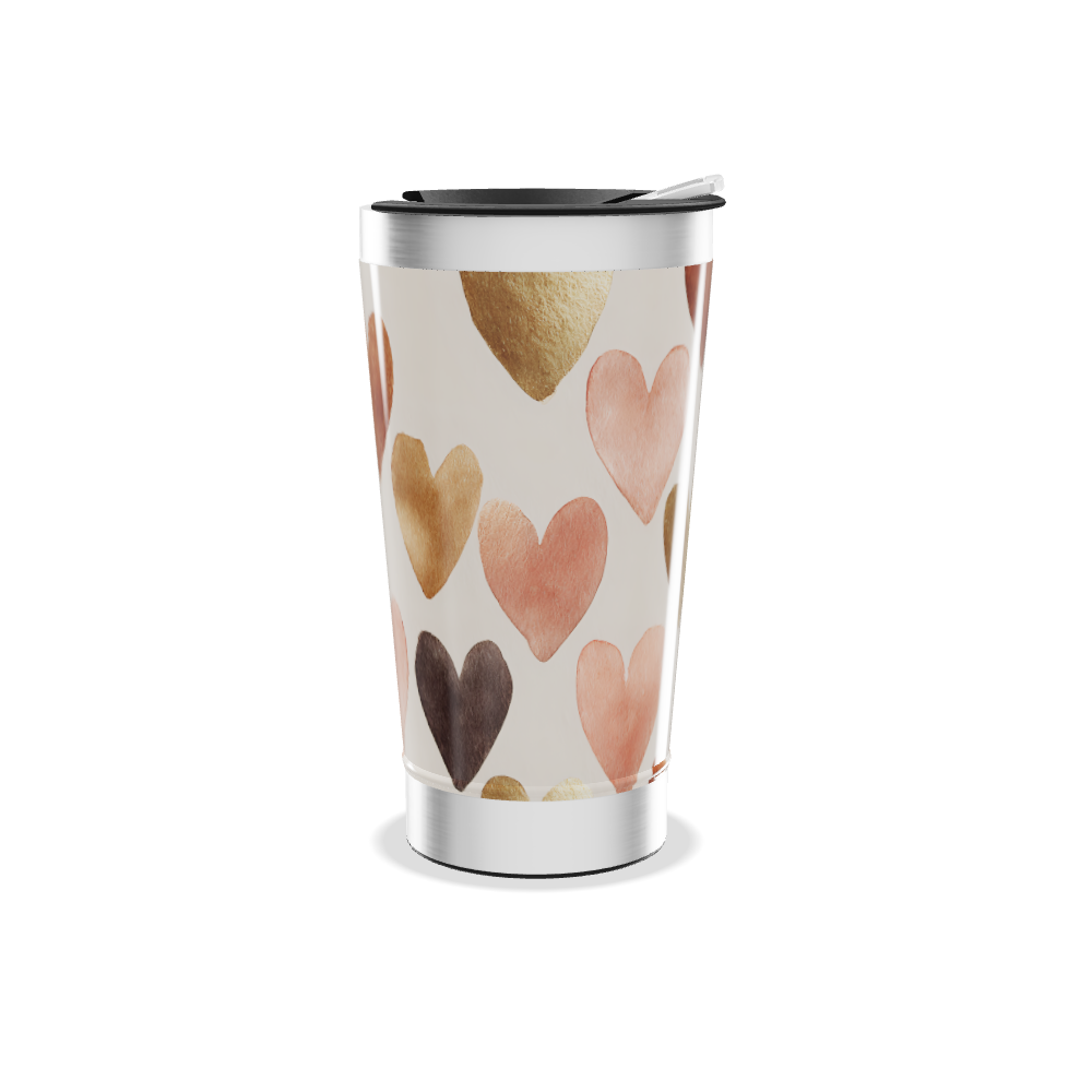 Copo Térmico - Estampa Corações
