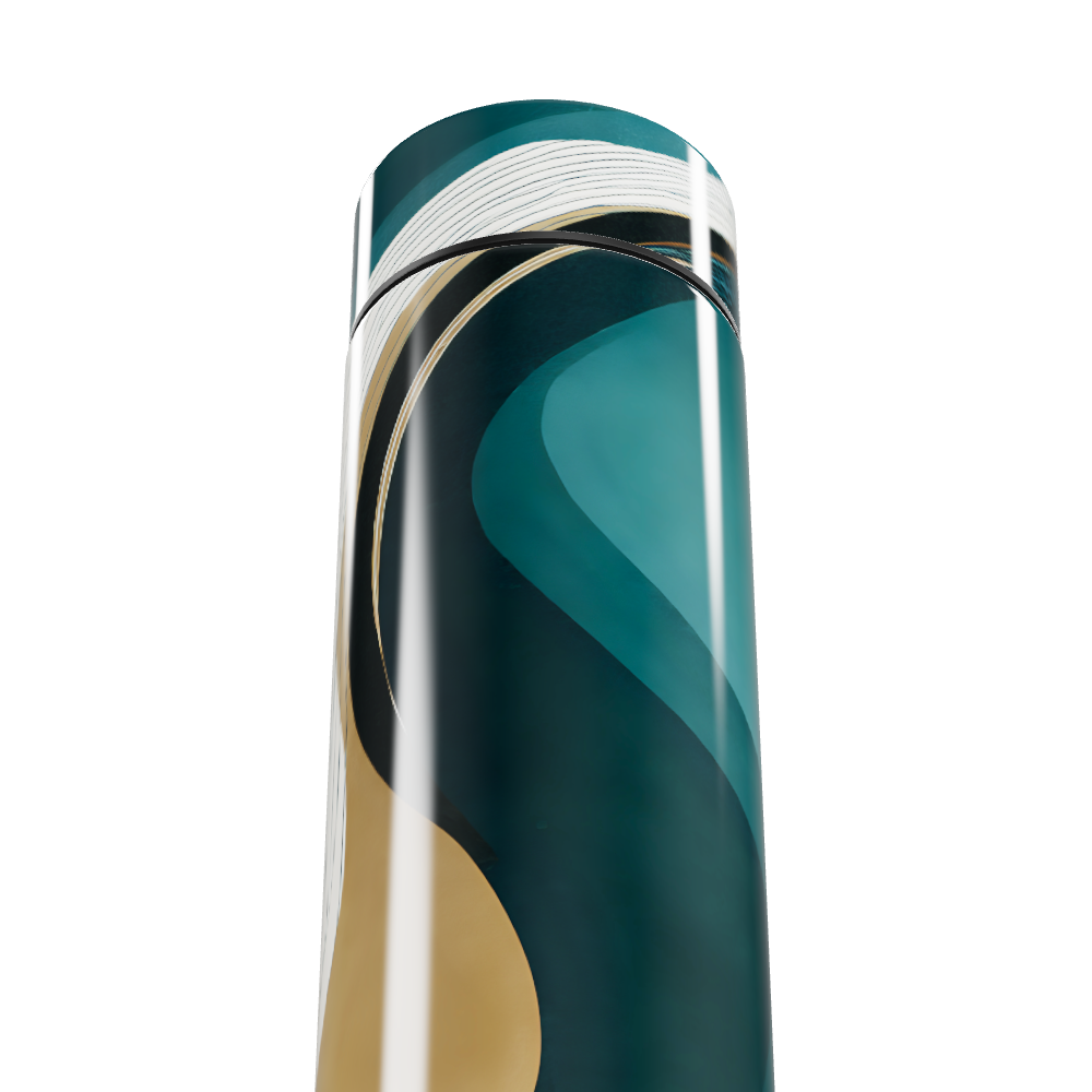 Garrafa Térmica Touch - Verde Azulada Abstrata