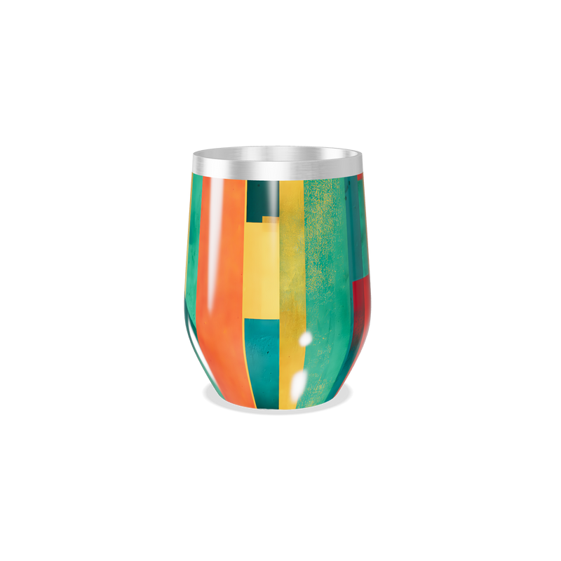 Copo Térmico Slim - Colorido Geométrico Inox