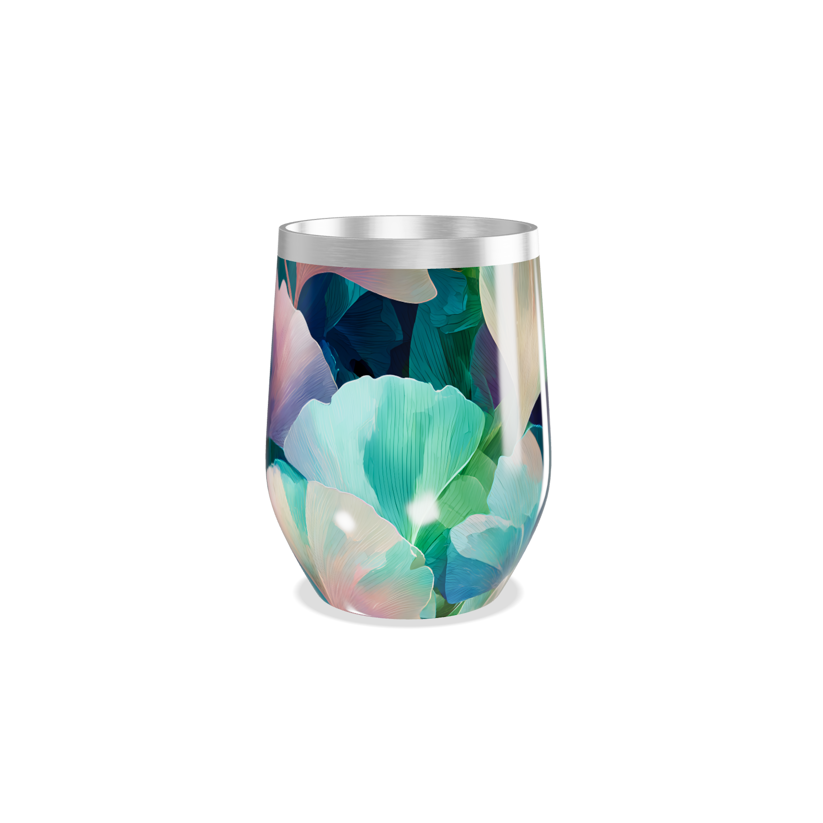 Copo Térmico Slim - Floral Colorido Inox