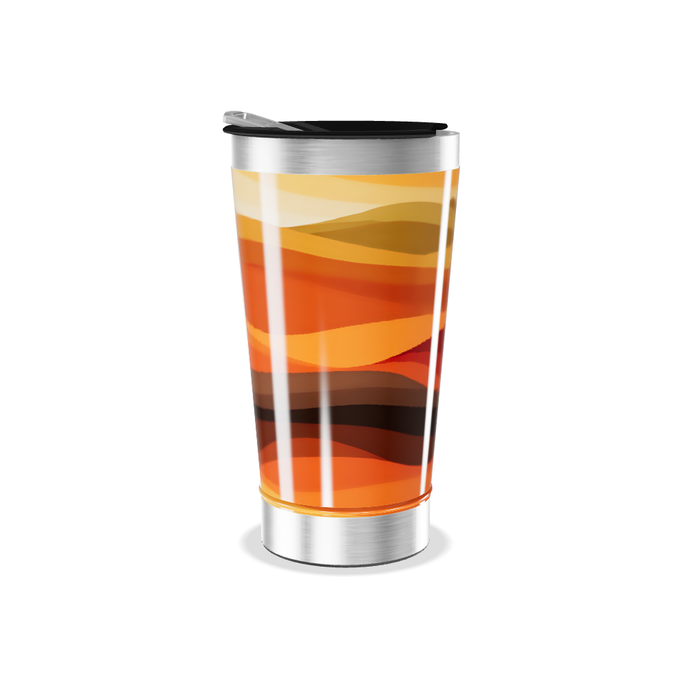 Copo Térmico - Estampa Ondas Coloridas