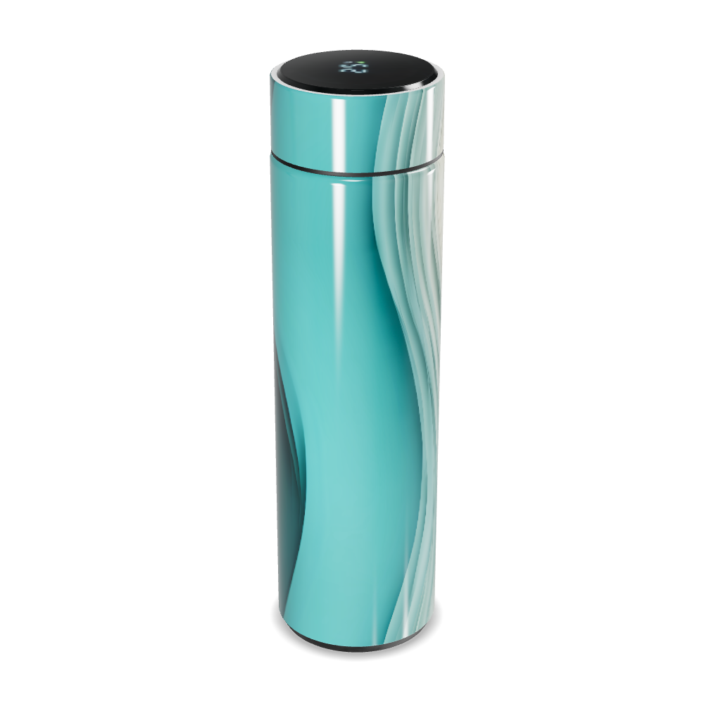 Garrafa Térmica Touch - Estampa Ondas Azul
