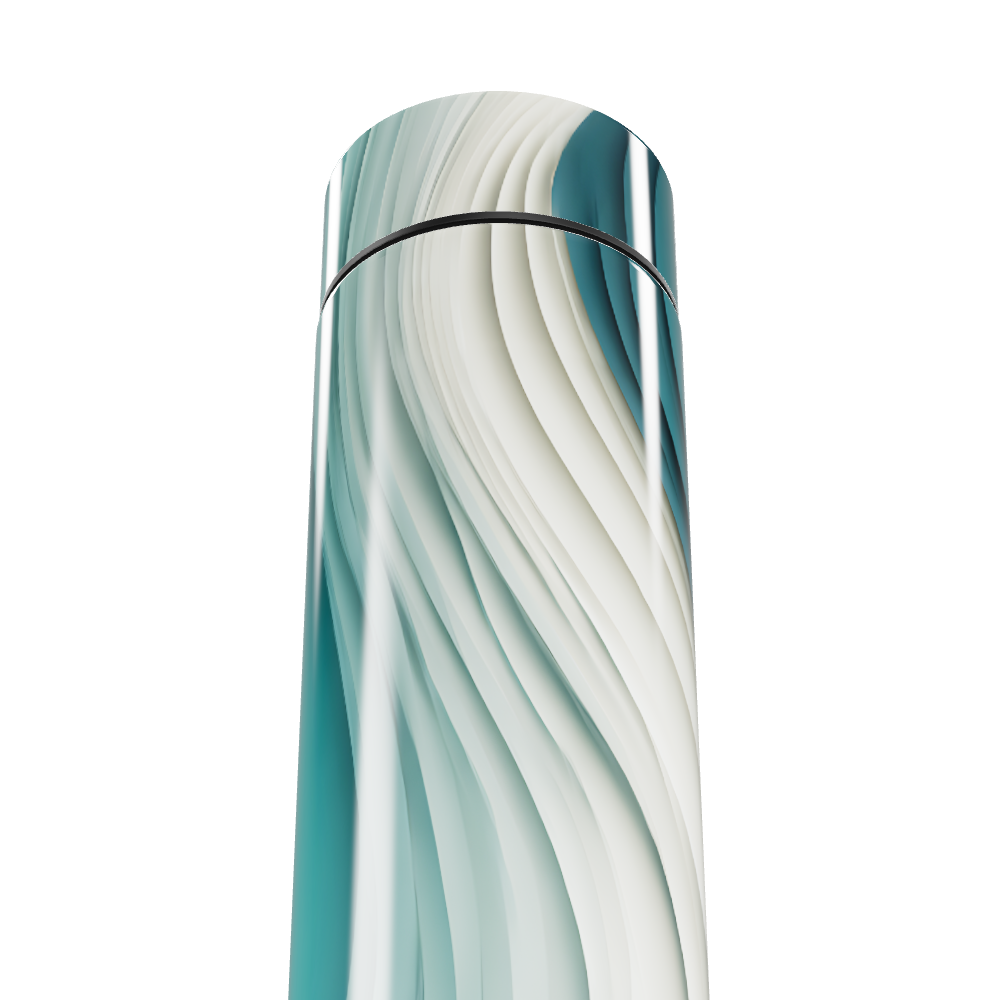 Garrafa Térmica Touch - Estampa Ondas Azul