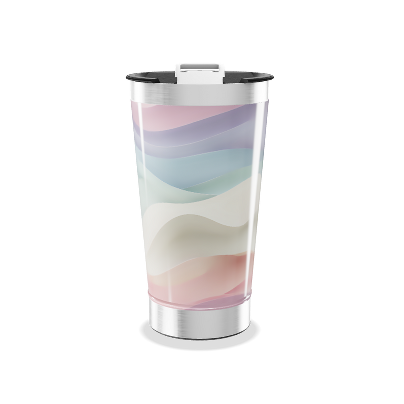 Copo Térmico - Estampa Ondas Pastel