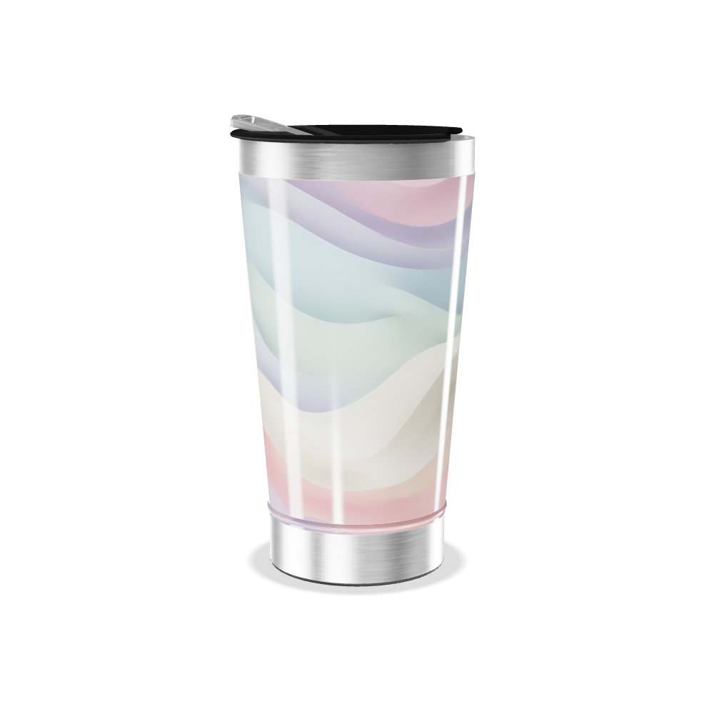 Copo Térmico - Estampa Ondas Pastel