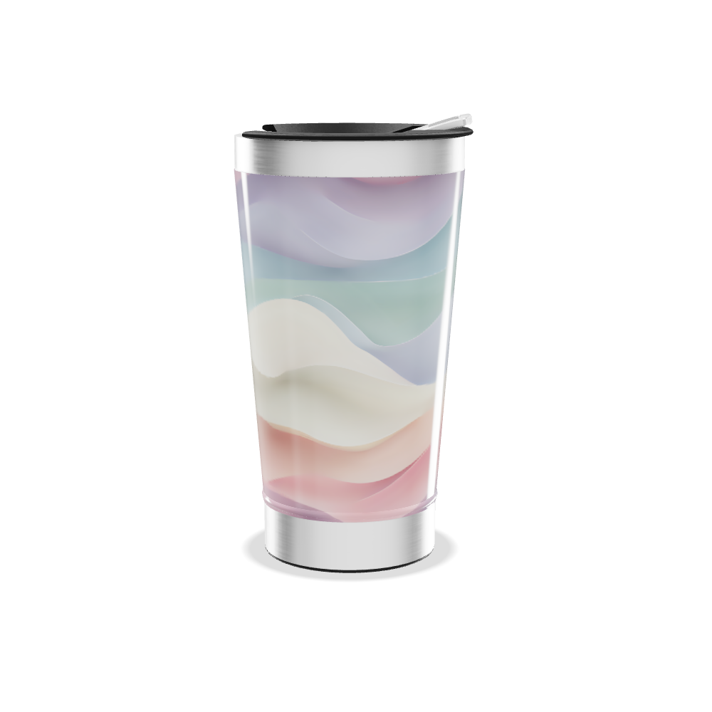 Copo Térmico - Estampa Ondas Pastel