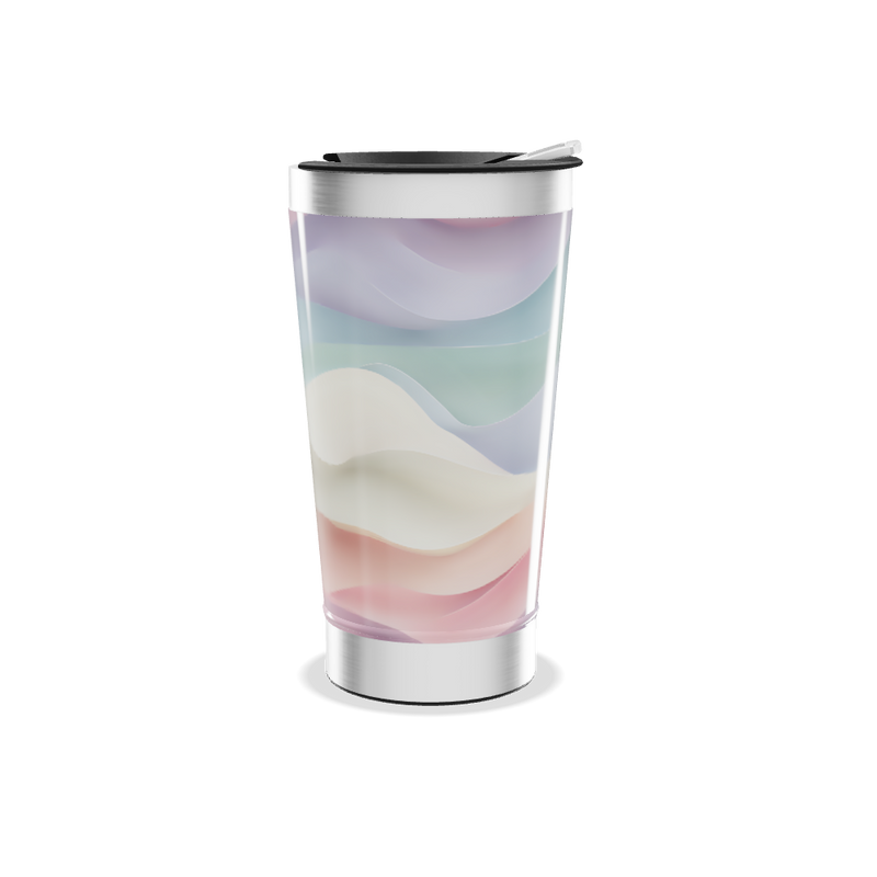 Copo Térmico - Estampa Ondas Pastel