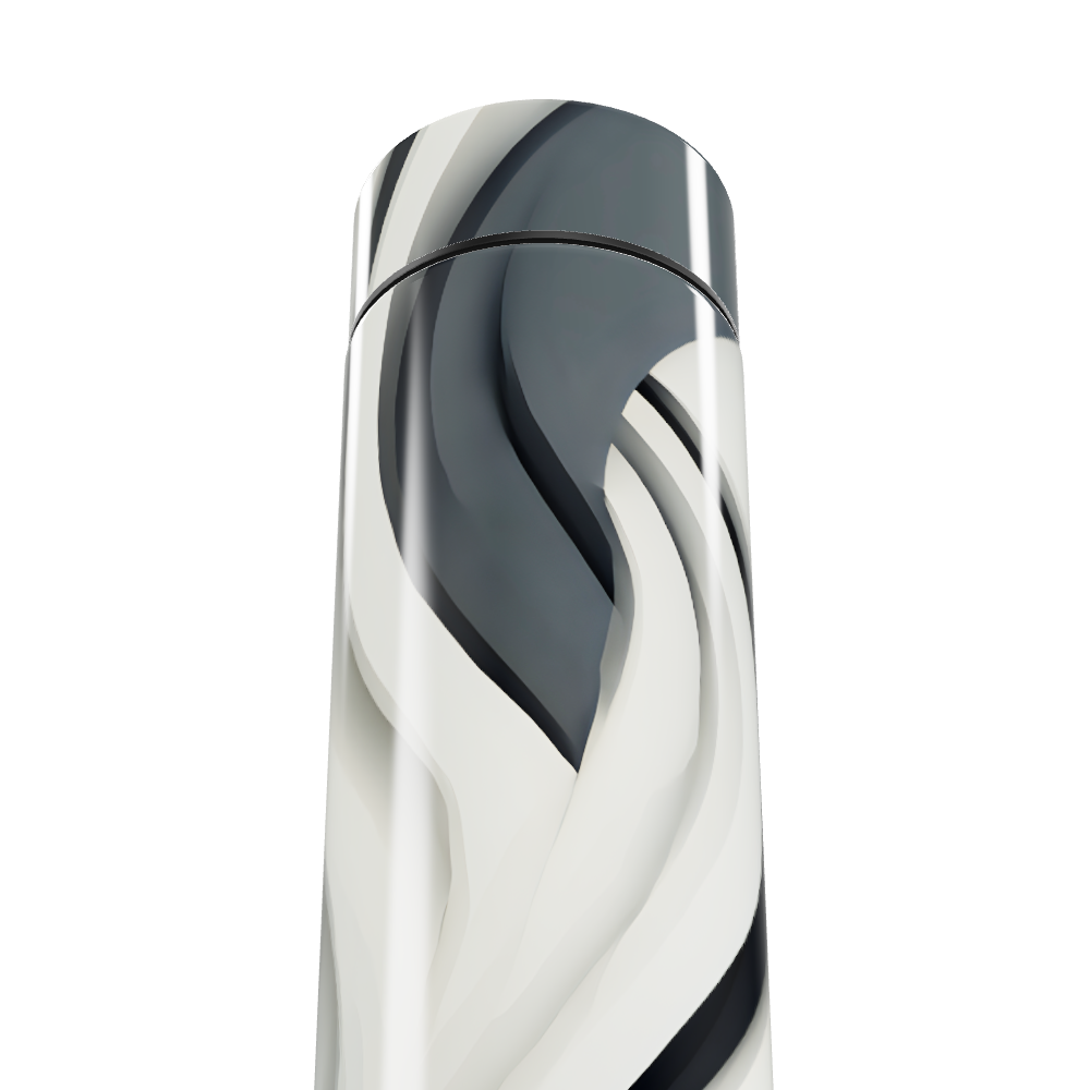 Garrafa Térmica Touch - Design Espiral Preto e Branco