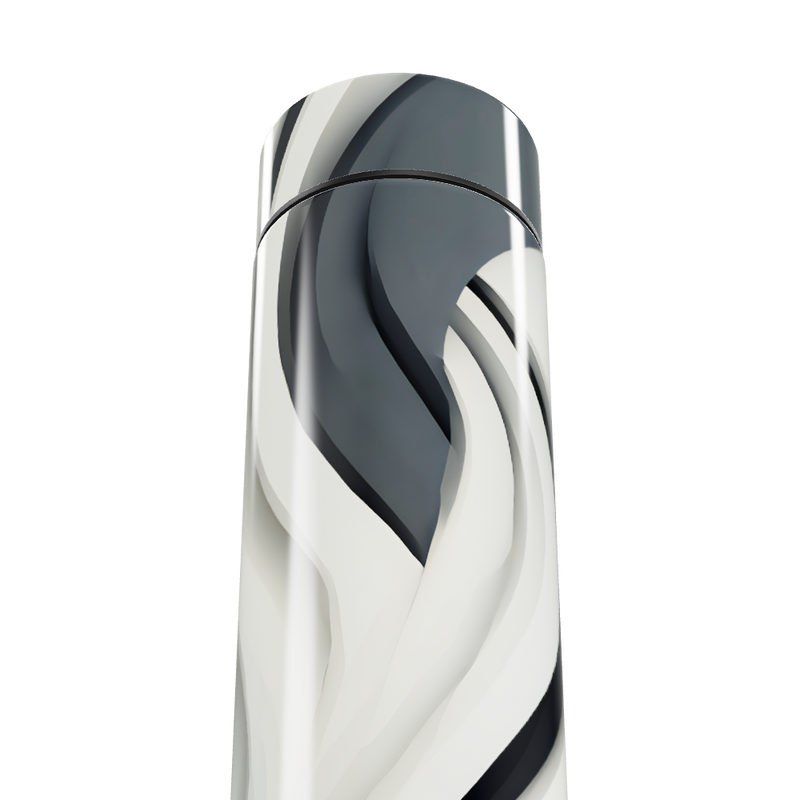 Garrafa Térmica Touch - Design Espiral Preto e Branco