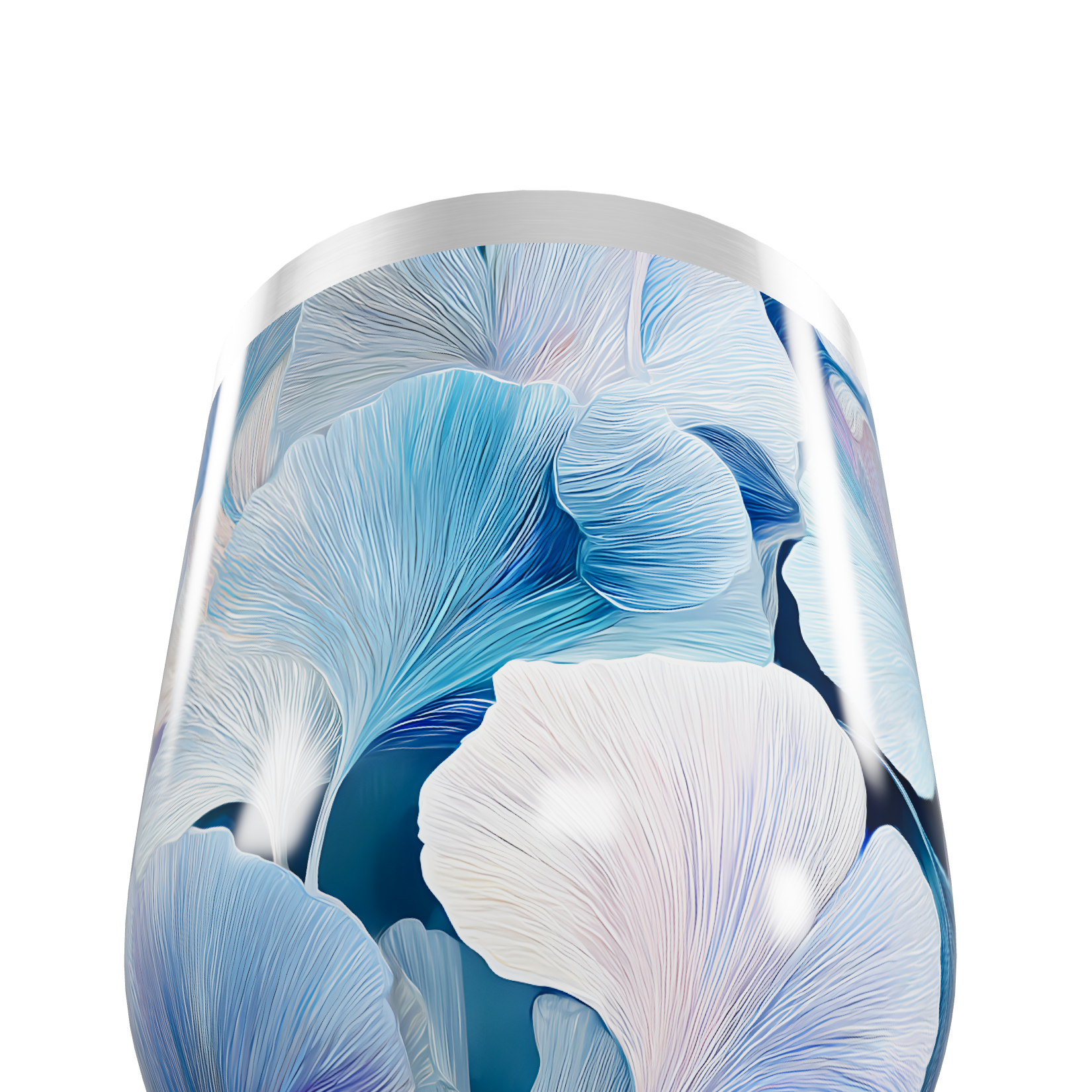 Copo Térmico Slim - Azul Floral Elegante